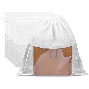 Pack of 10 Dust Cover Storage Bags Drawstring Bags for Handbags Shoulder Bags Purses Shoes Boots (19.6"x19.6")