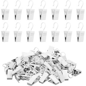 مقاطع الستائر خطافات ، 100 حزمة مقاطع سنانير من الحديد المقاوم للصدأ من أجل شنقا الحفلات الأضواء عيد الميلاد الزخرفة ، شماعات الحرف الفنية ، غرامات خيمة المظلة ، الأسود ، الأسود in Kuwait