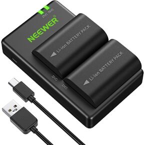 نيوير بطارية بديلة LP-E17 وشاحن USB مزدوج لكاميرا كانون EOS R8، R10، R50، RP، 77D، 750D، 760D، 800D، 8000D، M6 II، M6، M5، M3، ريبل SL2، SL3، T6i، T6s، T7i، T8i