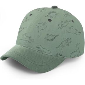 Dinosaur Baseball Hats for Boys Girls, Adjustable Toddler Baseball Cap Kids Sun Hat for Ages 1-8 Years