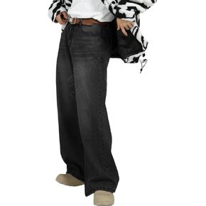 EMMIOL Mens Baggy Hip Hop Jeans Loose Fit Long Denim Pants Casual Trousers Streetwear