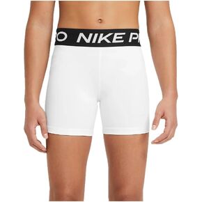 Nike Girls Pro Shorts (Little Big Kids) ، أبيض/بلاتينيوم نقي