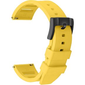 Ullchro Quick release FKM Rubber Watch Bands Fluororubber Watch Band Strap للرجال حزامًا ناعمًا للتنفس مع الإبزيم الأسود 19 مم 20 مم 21 مم 22 مم 24 ملم in Kuwait