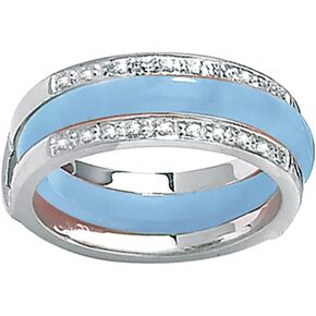 PalmBeach Sterling Silver Multicolor Jade 8 Piece Interchangeable Ring Set Sizes 5-10