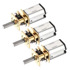 DMiotech 3pcs 6V 50RPM Rated Torque 13 Output Shaft Length 10mm Micro DC Speed Reduction Motor Mini Metal Gearbox Motor for RC Car Robot Model DIY RC Toys Engine