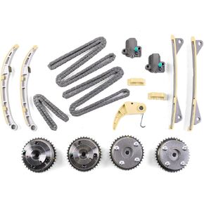 16 pcs Engine Timing Chain Kit with VVT Gears for Hyundai Azera Santa Fe Palisade Genesis G70/G80/G90 for Kia Cadenza K900 Sedona Sorento 2012-2022 3.3L 3.8L