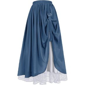 Women's Renaissance Skirts Double-Layer Maxi Long Skirt