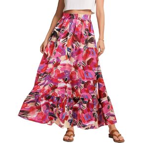 Urban Coco Women Women Flowy Boho Summer Summer Least A-line Hem Hem Maxi Maxi مع جيوب جانبية