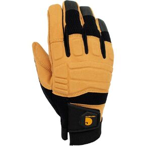 Carhartt Men's Synthetic Leather High Dexterity Molded Knuckle Secure Cuff Glove