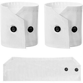 1pair White Wrist Cuffs for Women,Detachable Sleeve Cuffs for Suit Blouse Coat, Nylon Sleeve Cuffs Hand Sleeves Garment Decorated Accessories