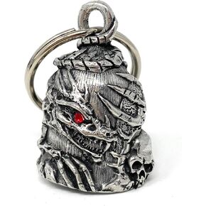 Bravo Bells Skull Dragon Diamond Bell - Biker Bell Accessory or Key Chain for Good Luck on The Road