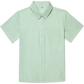 Boy's Button Down Shirts Kids Stripe Tops Size 2t -18, Boys Short Sleeve Beach Summer Shirt with Pocket