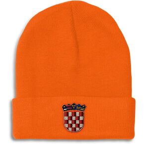 Speedy Pros Beanies for Men Croatia Flag Seal Embroidery Asia Winter Hats for Women Acrylic Skull Cap 1 Size