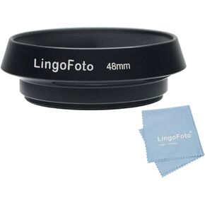 لينجو فوتو غطاء رأس بتصميم زهور مقاس 48 ملم لسي ان QL17 GIII لسيارة لايكا R35 F2 F2.8 R50 F1.4 R28 2.8 E48 مع قطعة قماش واحدة للعدسات in Kuwait
