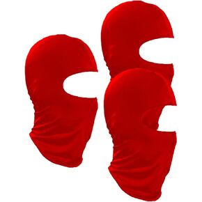 3 Pieces Balaclava Face Mask Outdoor Cycling Headgear Motorcycle Face Masks for Men and Women (red)