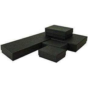 ThedisplayGuys - 100 pack #99 Cotton Cortboard Paper Jolebry Joleds Case - Matte Black (5 أحجام تشكيلة) - للشحن أو التخزين