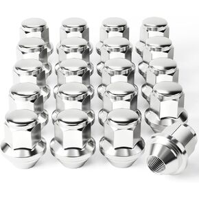 Orion Motor Tech M12x1.5 Lug Lug Nuts ، Cone Gat Lug Nut مع 3/4 بوصة Hex ، 12x1.5mm العجلات المكسرات المتوافقة مع Ford Focus Fusion Escape والمزيد ، 611-303 ، CV6Z1012C OEM ، Chrome ، مجموعة من 20