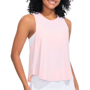 JOYSPELS Ice Silk Workout Tank Tops for Women Quick Dry Sleeveless Loose Fit Athletic Running Shirts