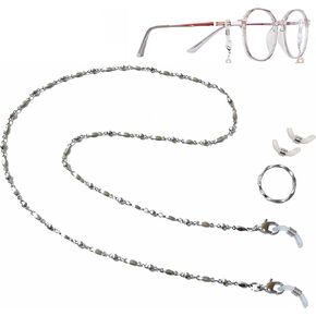 Hidden Hollow Beads Chain Women's Eyeglass Holder 28" Stainless Steel Chain Lanyard accessory Eyewear Sunglasses Cord leash