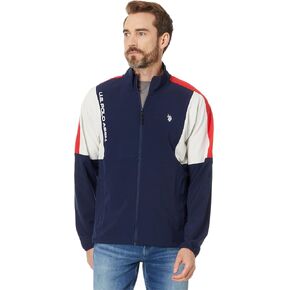 U.S. POLO ASSN. Men's USPA Stretch Woven Cut Panel Full Zip Jacket