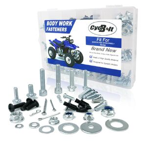 330PCS ATV Body Work Bolt Kit Fit for Warrior 350 Grizzly 80 90 125 300 350 400 450 550 Grizzly 70 600 660 700 Grizzly Hunter Wolverine 350 Body Engine Fender Fasteners Bolts Set