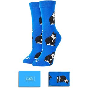 Funny Cat Gifts for Kids - Novety Crazy Silly Fun Cat Socks for Boys Girls 10-12 Years