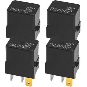 Relay ACM33221 (Pack of 4), Multipurpose Automotive Relay 12VDC 4Pins Compatible with CM1-aF-12V CM1a-R-12V-H78 Plug-in Relay