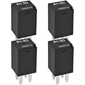 Automotive Relays 13500113 8430 for GM (Pack of 4), Multi-Function 4-Pin Relay Replace 19116962 D1777C