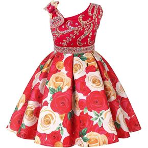 Handmade Rhinestones Beaded Dresses Pageant Prom Dresses Birthday Party Tutu Ball Gowns