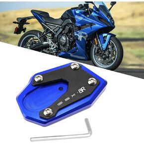 ل GSX-8R 2024 GSX8R GSX 8R دراجة نارية Kickstand جانب قدم التمديد لوحة الدعم GSX8R مسند قدم GSX8R 2023-2024 إكسسوارات الدراجات النارية (الأزرق)