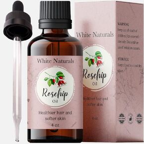 White Naturals Evening Primrose Carrier Oil – 100% Pure & Cold-Pressed, Lightweight & Nourishing Oil for Skin Care, Hair Care & DIY Beauty, 4oz