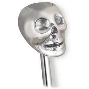 Lokar XCOS6400ANS Cable Operated Shifter Kit with Black 23" Double End Lever and Skull Knob for GM 400
