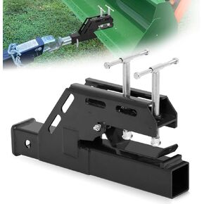 2024 New Upgraded Clamp on Trailer Hitch for Tractor, Clamp-on Tractor Bucket Hitch 2" Ball Mount Receiver Adapter for Kubota Tractor Bucket, Bucket Trailer Hitch Attachment, Black