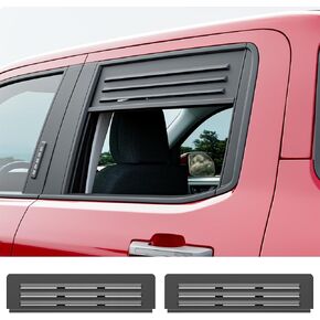 Louvers Ventilation Panel Compatible with 2022-2025 Ford Maverick Rear Side Window Blinds ABS 2Pcs Vent Deflectors Replacement for 2022-2025 Ford Maverick Accessories