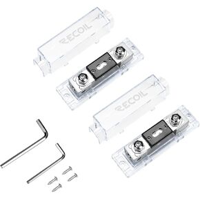 RECOIL ZAFH2-150 2 Pack in-line ANL Fuse-Holders, 1 X 0/2/4 Gauge Input & Output with Reducers, Includes 2 X 150A ANL Fuses