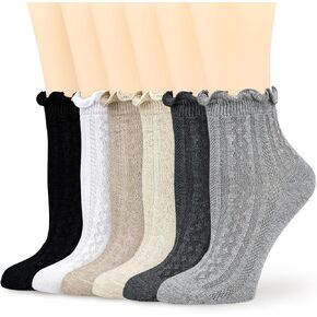 Mcool Mary Womens Ruffle Socks Crew عارضات القطن الزائد