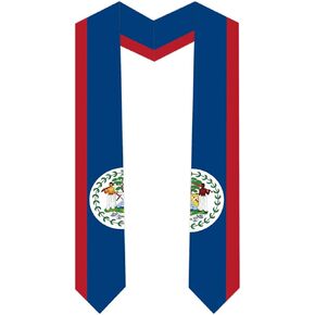International Students Belize Graduation Stole Belize Country Flag Graduation Sash 5 X 72 Inches