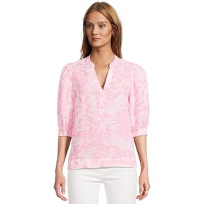 قميص نسائي من الكتان بأكمام على شكل مرفق من Lilly Pulitzer
