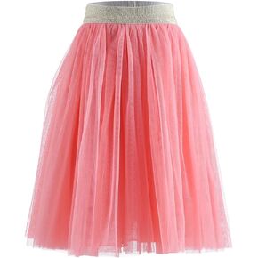 Toddler Baby Girl's Tutu A Line Knee Length Tulle Layered Long Party Skirt for Little Big Girls 1T-16T in Kuwait