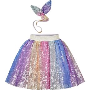 Sunny Fashion Girls Dress Easter Egg Hunter Bunny Skirt Rabbit Bunny Headband