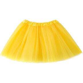 Jastore Women Lady Adult Classic Elastic 4 Layered Tulle Tutu Skirt