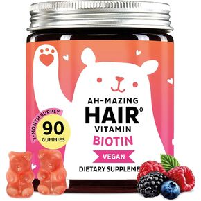 Biotin Gummies للشعر والجلد والأظافر. 5000 ميكروغرام من الفيتامينات النباتية عالية الفقرة لنمو أسرع للشعر والأظافر الأقوى والبشرة الصحية. مع الفيتامينات C&E ، 30 لعبة صوتية