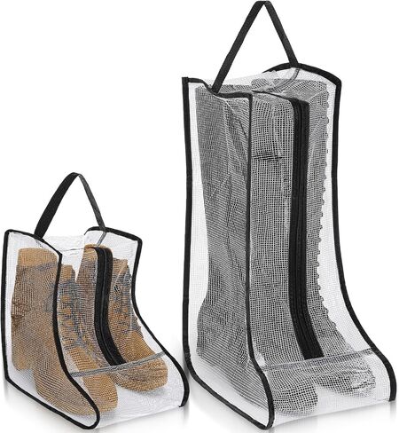 2 Set Boot Storage Bag, Portable Boots Protector Bag Dust Proof Travel Shoe Bags with Handle Boots Organizer for Packing Travel and Daily Use(Tall) in Saudi Arabia