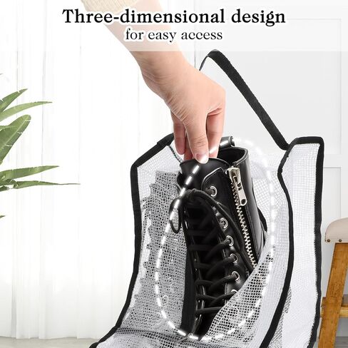 2 Set Boot Storage Bag, Portable Boots Protector Bag Dust Proof Travel Shoe Bags with Handle Boots Organizer for Packing Travel and Daily Use(Tall) in Saudi Arabia