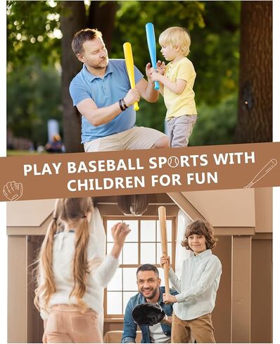 Wettarn 2 Pcs Mini Baseball Bats Wooden Baseball Bat Craft Unfinished Small Baseball Bats Unpainted Wood Baseball Bats for Painting DIY Craft Projects Ball Sports Party Favors in Saudi Arabia