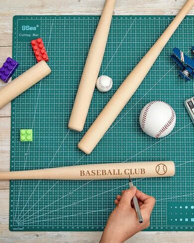 Wettarn 2 Pcs Mini Baseball Bats Wooden Baseball Bat Craft Unfinished Small Baseball Bats Unpainted Wood Baseball Bats for Painting DIY Craft Projects Ball Sports Party Favors in Saudi Arabia
