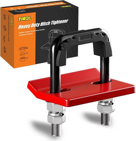TIROL Hitch Tightener Anti-Rattle Clamp - Heavy Duty Hitch Stabilizer for 1.25" to 2" Trailer Hitches Reduce Movement on Hitch Mount Hitch Tray Cargo Carrier Bike Rack, RV Trailer Accessories (Black) in Saudi Arabia