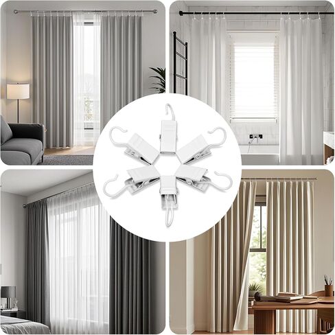 مقاطع الستائر خطافات ، 100 حزمة مقاطع سنانير من الحديد المقاوم للصدأ من أجل شنقا الحفلات الأضواء عيد الميلاد الزخرفة ، شماعات الحرف الفنية ، غرامات خيمة المظلة ، الأسود ، الأسود in Kuwait