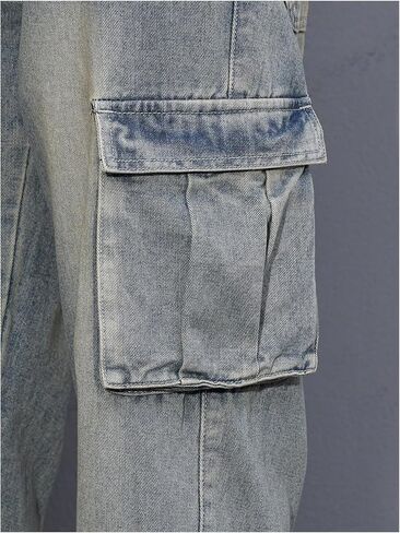 Verdusa Men's Distressed Straight Leg Denim Pants Vintage Jeans with Pockets in Saudi Arabia