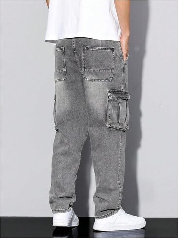 Verdusa Men's Distressed Straight Leg Denim Pants Vintage Jeans with Pockets in Saudi Arabia